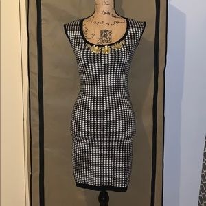 XOXO Embellished Houndstooth Dress
